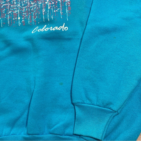 Vintage Colorado Destination Snowing Sweatshirt Men's Sz XL USA Made - Picture 8 of 8